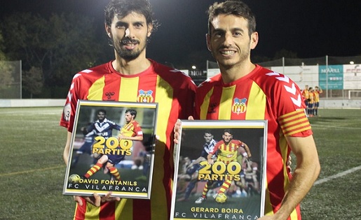 David Fontanils i Gerard Boira, ja han superat els 200 partits com a vilafranquins /FOTO: LLuís Montaner
