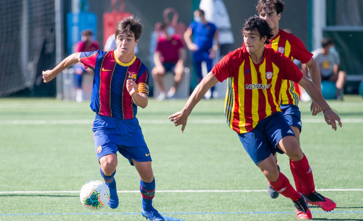 Barça B i Manlleu van jugar durant la pretemporada de Lliga Nacional Juvenil // FOTO: FC Barcelona