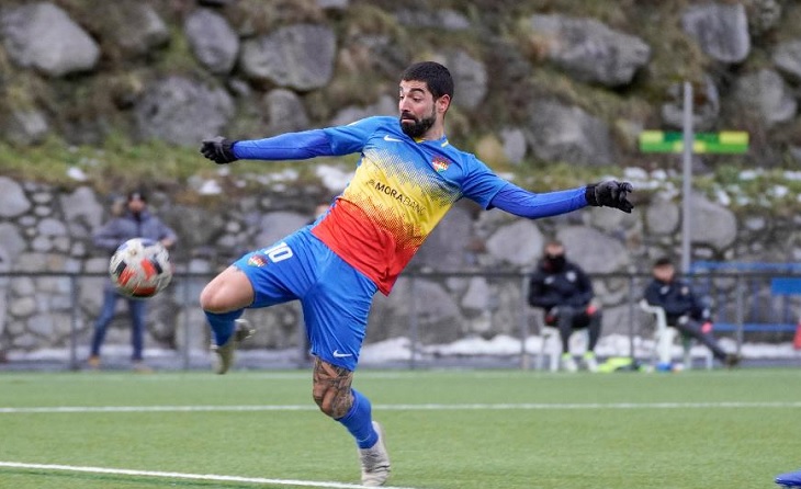 Carlos Martínez és el màxim golejador en actiu del grup 3 de Segona B // FOTO: FC Andorra