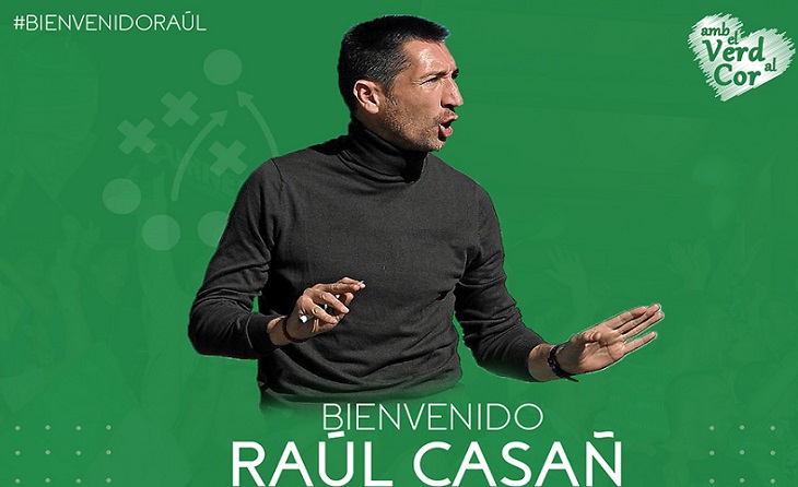 Raúl Casañ, tècnic del primer equip verd // FOTO: UE Cornellà