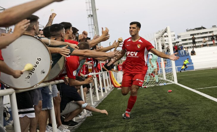 Aythami va connectar amb l'afició egarenca des del primer dia // FOTO: Terrassa FC