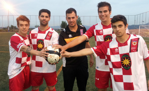 D'esquerra a dreta, Chipi, Sergio Navarro, David Ortiz (entrenador), Aitor Millán i Jandro / FOTO: cfmolletue