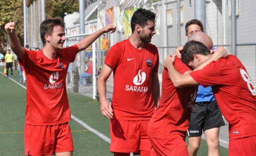 Juanjo (Alpicat) va marcar un gol que val tres punts al camp del Sants // FOTO: FutbolAlpicat