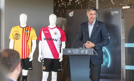 La ciutat de Badalona va acollir el 2020 la fase final de promoció d'ascens de tercera, una altra aposta de l'alcalde García-Albiol // FOTO: FCF