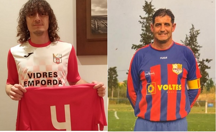 Àngel Darné 'Nane' (Joanetes) i Josep Mª Casals 'Casalets' (Termens), dos grans protagonistes del nostre futbol català // FOTO: A.D./J.M.C