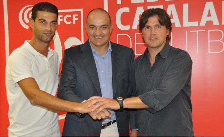 Gerard López va arribar a la Selecció al costat de Roger Garcia i sota la presidència d'Andreu Subies (2014) // FOTO: futbolcatalunya