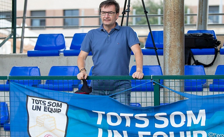 El president de la UE Castelldefels, Adolfo Borgoñó, vol les coses clares per al futbol català // FOTO: Piero Alvarez