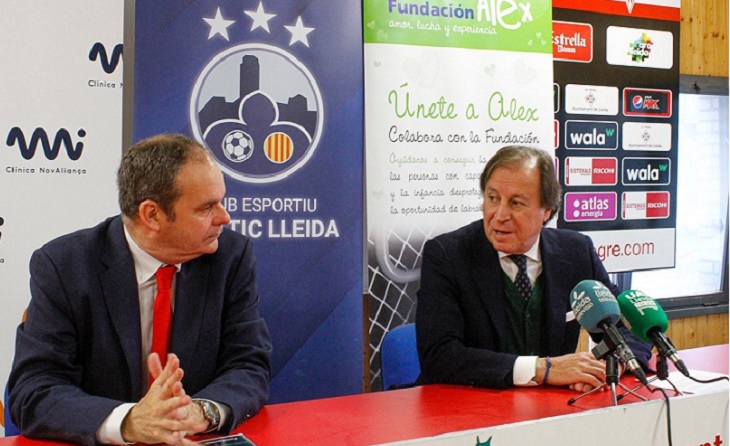 Dos cracks: Xavier Batalla, president At. Lleida i Gabriel Masfurroll, empresari, conseller, exdirectiu FC Barcelona... // FOTO: At. Lleida
