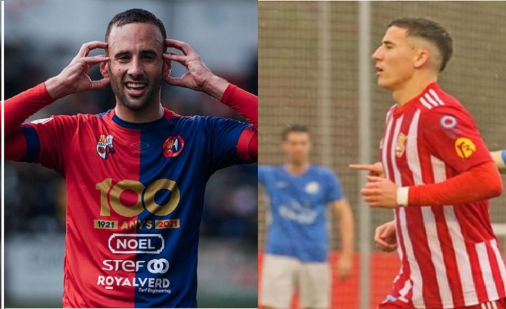 Sergi Arranz i Biel Rodríguez han marcat gol aquest cap de setmana // FOTOS: UE Olot-CE Manresa