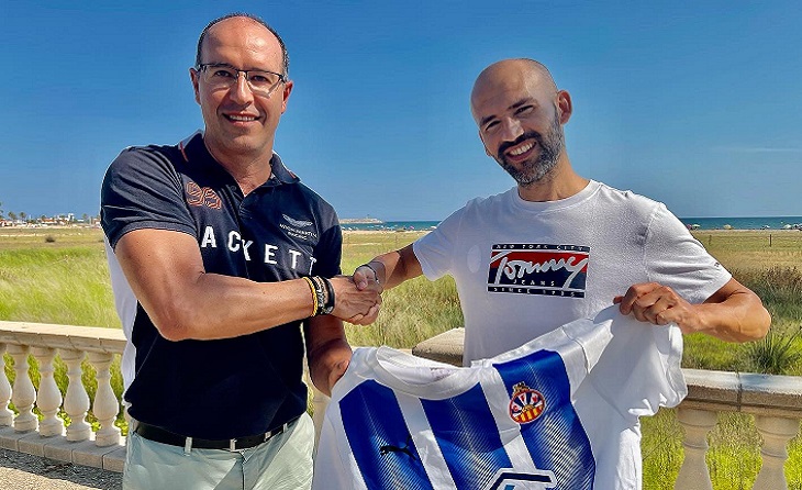 Xavier Laffite, president i Xavi Vilagut, nou entrenador // FOTO: CF Vilanova