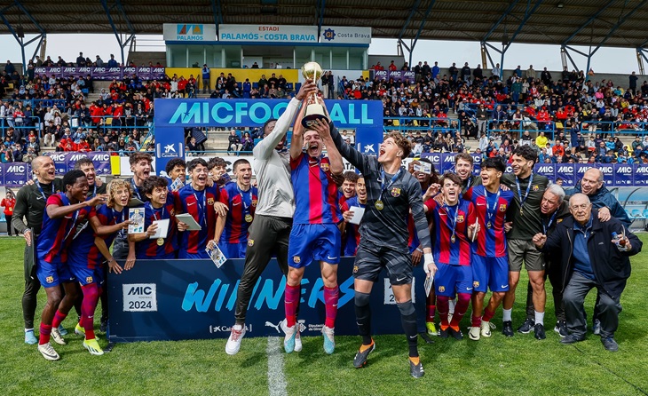 Amb un gol a l'últim instant el FC Barcelona ha guanyat la categoria U16 (Fotògraf: Adrià Fontanet/MICFootball)