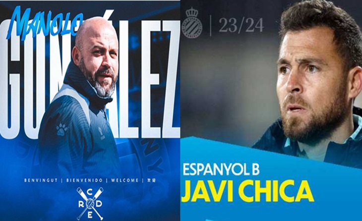 Manolo González i Javi Chica, nous tècnics del primer equip RCD Espanyol y del filial, respectivamente // FOTOS: RCDE