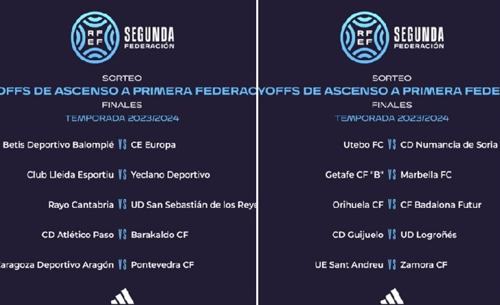 Play-off d'ascens 1a Federació 2023-2024 amb Europa, CFB Futur, Sant Andreu i Lleida E. // FOTO: RFEF