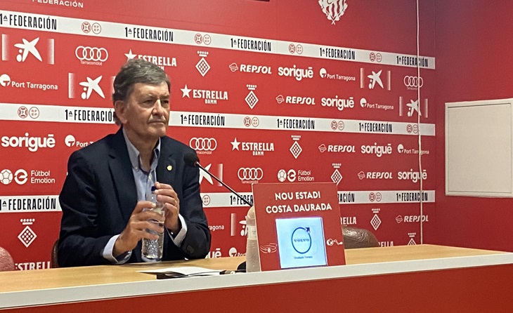 Andreu, a la sala de premsa aquest dimarts // FOTO: Nàstic de Tarragona