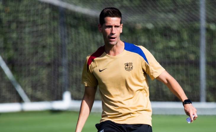 Albert Sánchez assumeix tota la responsabilitat tècnica del Barça At. // FOTO. FC Barcelona