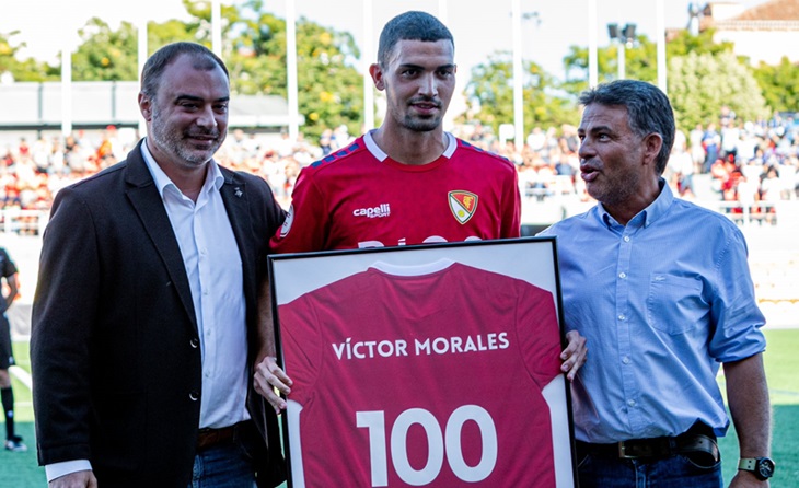 Víctor Morales, que compleix la seva quarta temporada com a egarenc, ja suma 100 partits a l'Olímpic // FOTO: Terrassa FC