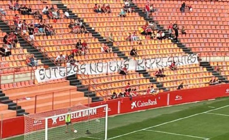 L'afició grana ja ha deixat molt clara la seva postura cap a Soteras i la FCF en moltes ocasions // FOTO: Nàstic