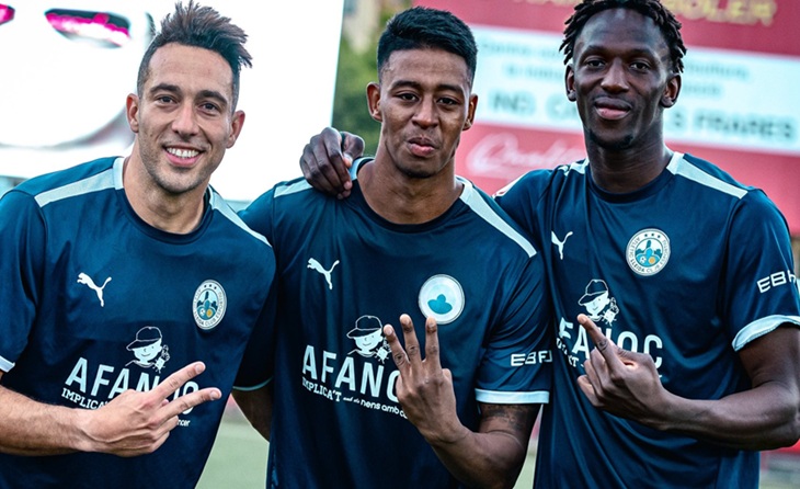El trio màgic d'aquest At. Lleida 2024-2025: Boris, Wilber i Moró // FOTO: At. Lleida