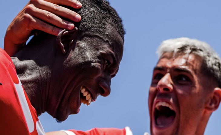 Els gols del davanter de Mali, Dawda Camara, han estat claus aquesta temporada // FOTO: Girona FC