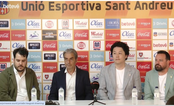 David Mordillo (Director Esp.), Natxo González (Tècnic) i Taito Suzuki, president // Captura: BTV