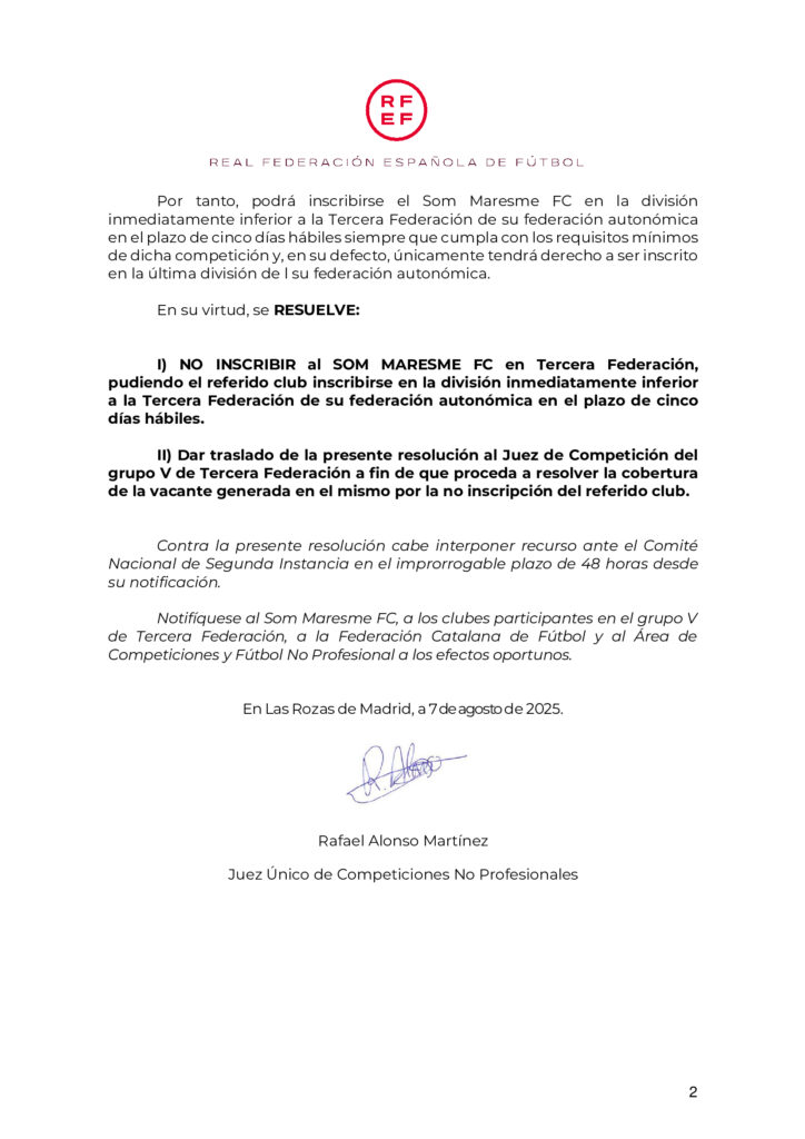 No hi ha dubte: la RFEF li diu adeu a Som Maresme i a Petrosyan i li regala la 'pota calenta' a la muda Catalana // FOTO: Arxiu FC