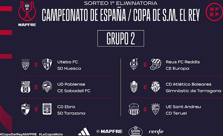 Partits Poblense-Sabadell, Reus FC Reddis-Europa, At. Baleares-Nàstic i Sant Andreu-Teruel // FOTO: RFEF