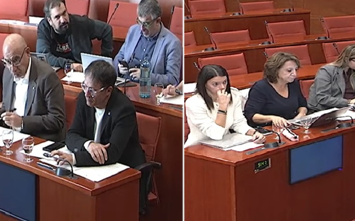 Representants polítics a la Comissió d'esports del Parlament de Catalunya // FOTO: Captura Parlament