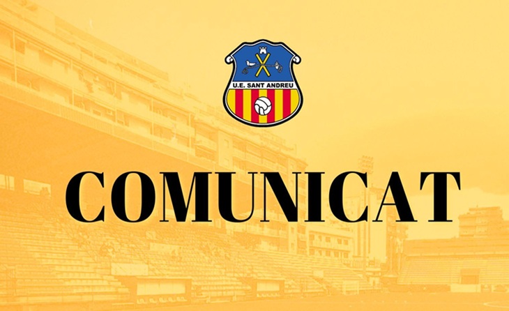 La UE Sant Andreu li diu 'ja està bé' a la Federació Catalana de Soteras // FOTO: UESA