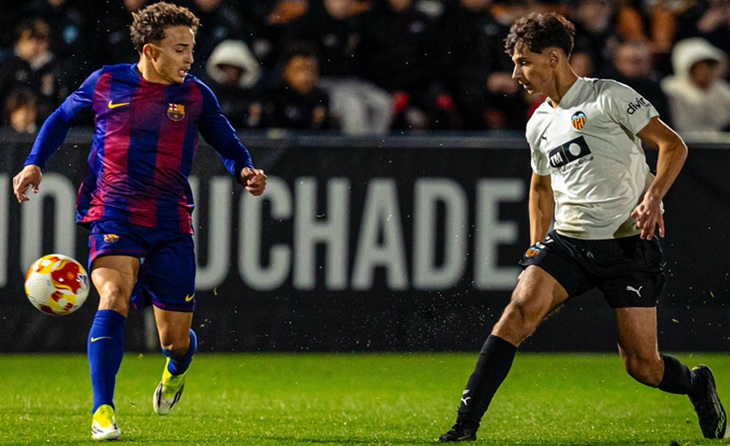 Blaugranes i valencianistes van empatar en el temps reglamentari però els de Pol Planas van decidir a la tanda de penes màximes // FOTO: FC Barcelona