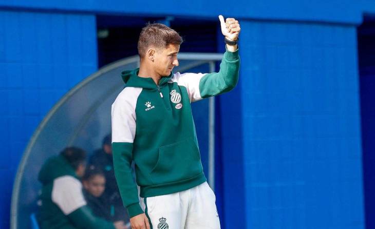 Marc Xalabarder dirigeix el Juvenil A de l'Espanyol // FOTO: RCDE