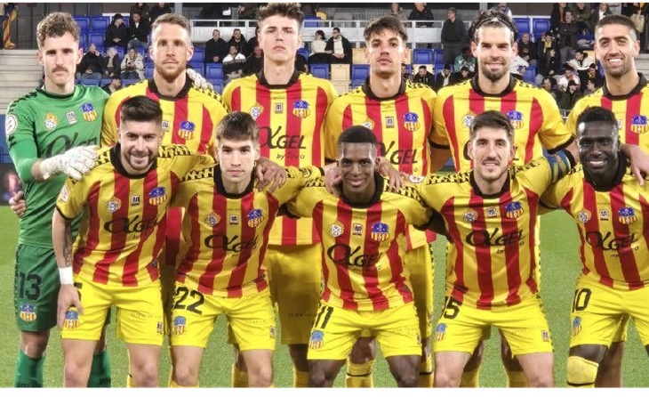 Once inicial quadribarrat a la CE Johan Cruyff davant el Barcelona At. // FOTO: UE Sant Andreu