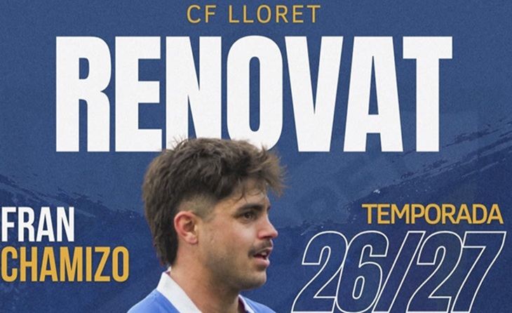 Greu lesió de Fran Chamizo i immediata resposta de renovació per part del club gironí // FOTO: CF Llloret