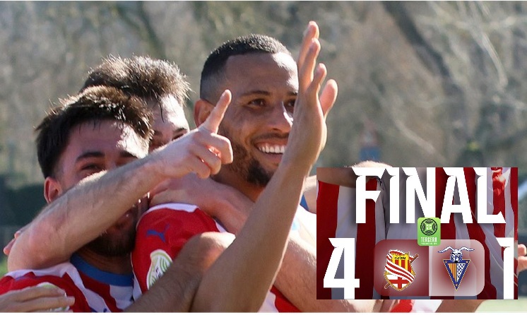 Moha Ezzafani i Ayoub van marcar tres dels quatre gols davant el Badalona // FOTO: CE Manre