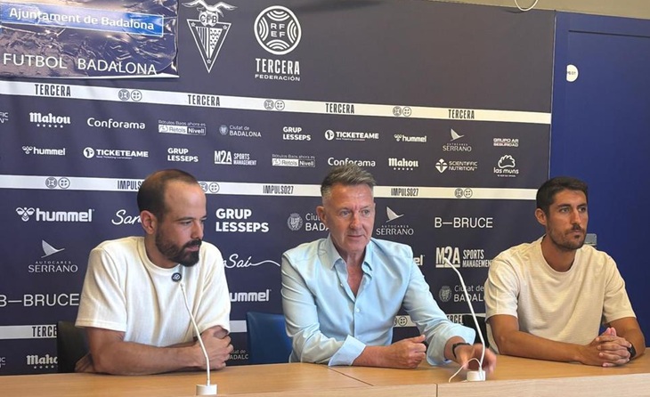 Genís Sampietro va triomfar com a entrenador del juvenil badaloní i ara li arriba el gran repte del primer equip // FOTO: CF Badalona
