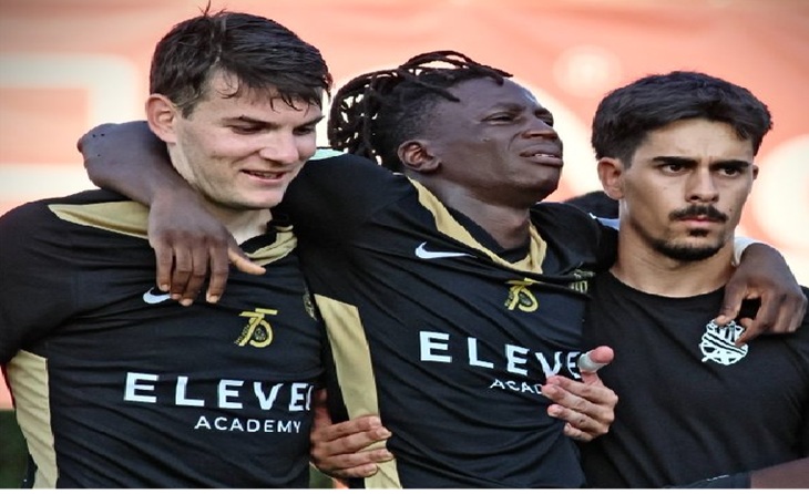 El quart partit amistós de pretemporada va passar una factura molt cara per a Lamin Juwara a Manresa // FOTO: CF Vilanova